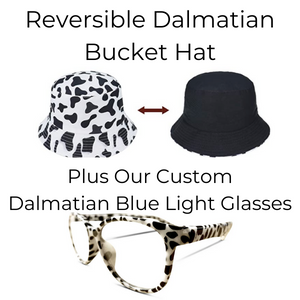 Dalmatian Blue Light Blockers + Dalmatian Bucket Hat